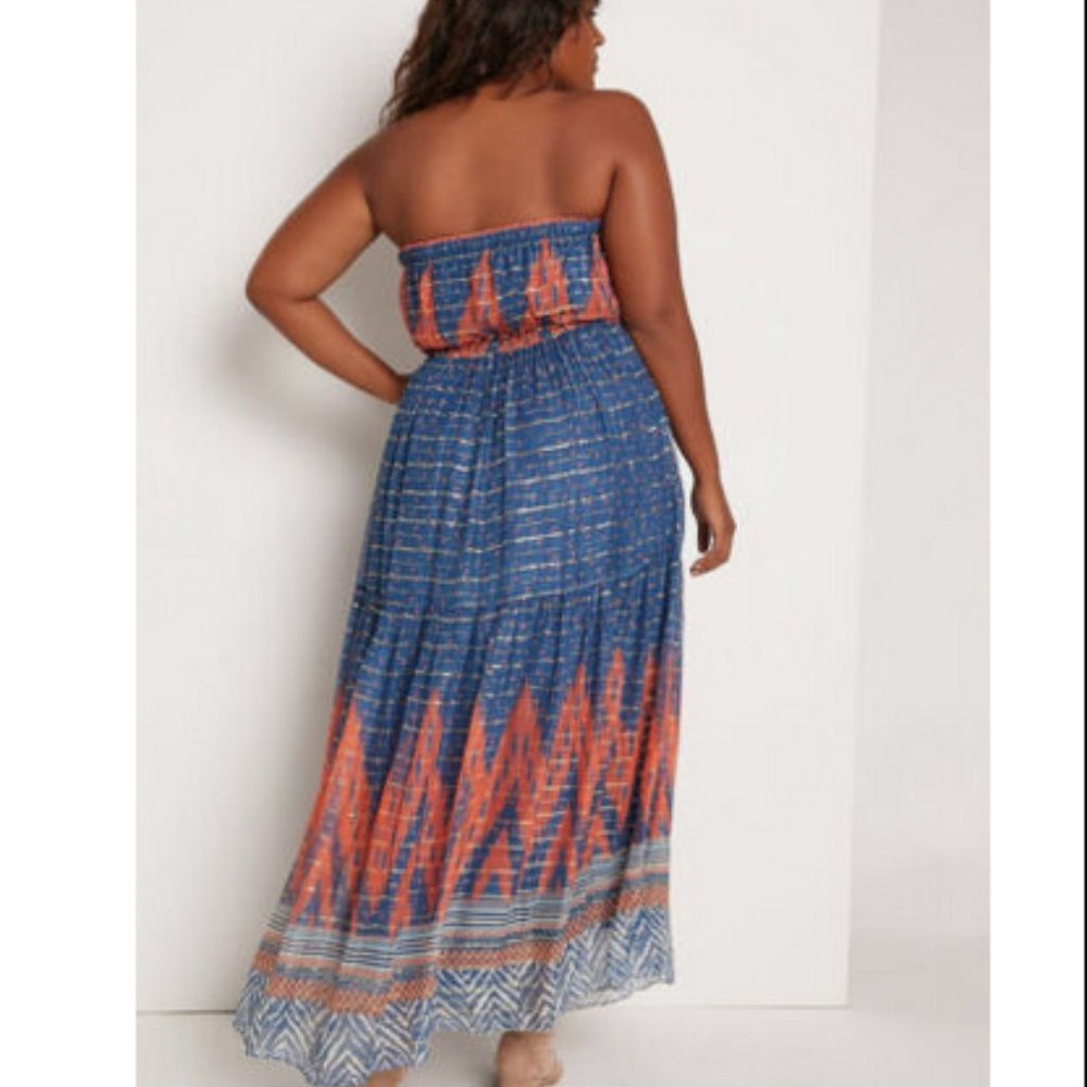 Anthropologie Verb Pallavi Singhee 6 NWT Nora Strapless Maxi Dress Bohemian - Picture 5 of 11